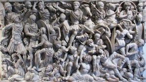 Romans in battle - Bas-relief
