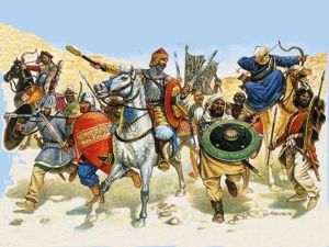 Saracen Knights in battle