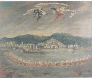 Peinture du bombardement naval français