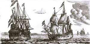 Galley at anchor