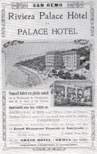 Poster for the Hotel Riviera Palace (1903)