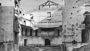 The Principe Amedeo Theatre after a bombing raid