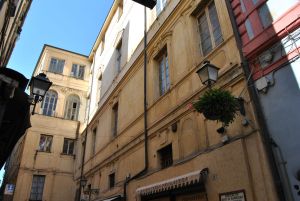 The rear façade on Via Palazzo