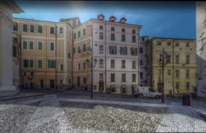 Vista odierna sui palazzi dell'Arcivescovado e del Commissario