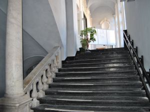 The second flight of stairs