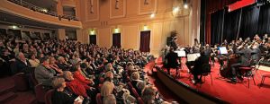 La platea del Teatro durante un'esecuzione dell'Orchestra  Sinfonica