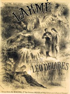 Poster for the opera "Lakmé" at the Paris Opera House