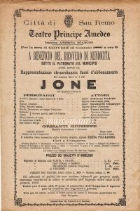 Playbill for a performance of an opera drama