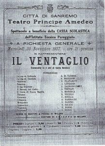 Playbill for a comedy by Goldoni