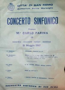 Affiche pour un concert symphonique en 1967