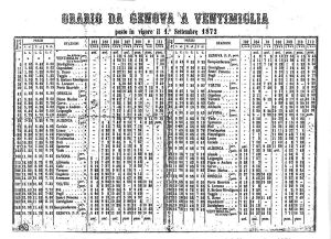 1872 Railway timetable
