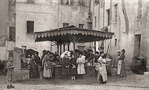 Il lavatoio di piazza Bresca a fine 1800