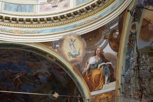 Paintings under the dome on the right side