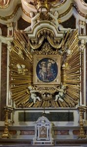 Pala d'altare con l'immagine della Madonna