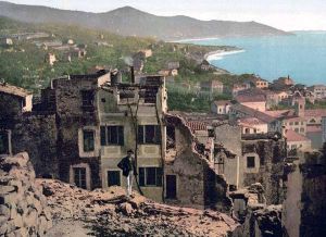 The area of San Costanzo after the earthquake