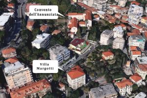 Vue aérienne des Conventi et de la Villa Margotti