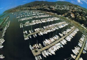 Panorama su Posrtosole con obbiettivo fish-eye