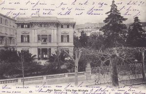 Cartolina scritta e viaggiata di villa San Michele